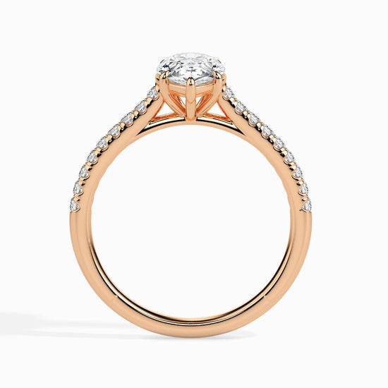 50 pointer Lab Diamond  solitaire engagement ring 18 karat rose gold Fiona Diamonds