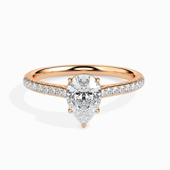 50 pointer Lab Diamond  solitaire engagement ring 18 karat rose gold Fiona Diamonds