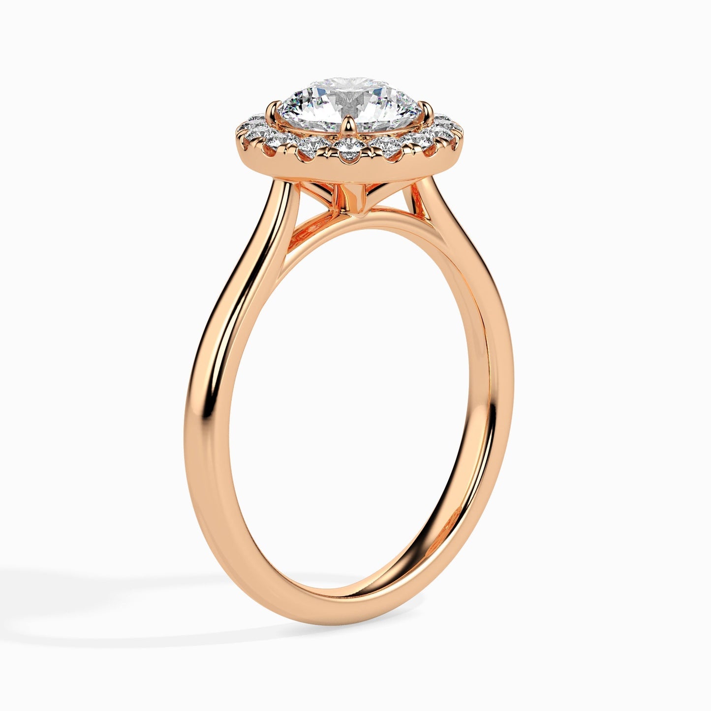 1ct Round Halo Lab Diamond Hunk Ring - Fiona Diamonds - Fiona Diamonds