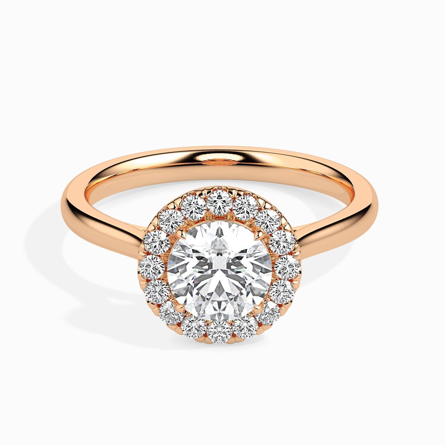 2ct Round Halo Lab Diamond Hunk Ring - Fiona Diamonds - Fiona Diamonds