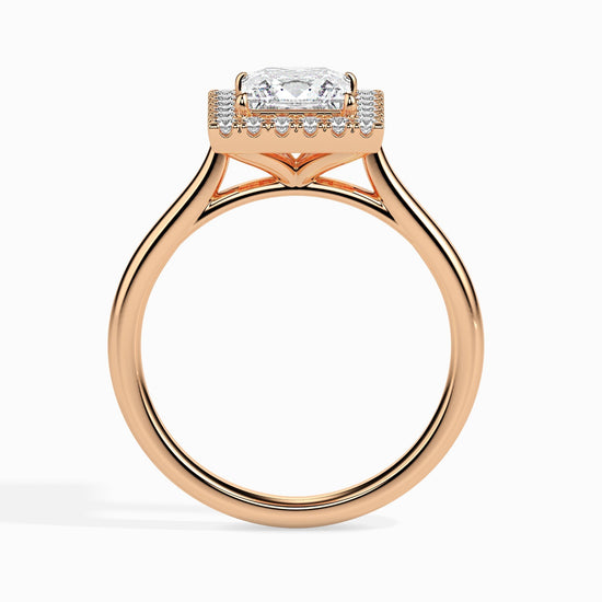 1ct Princess Halo Lab Diamond Vivian Ring - Fiona Diamonds - Fiona Diamonds