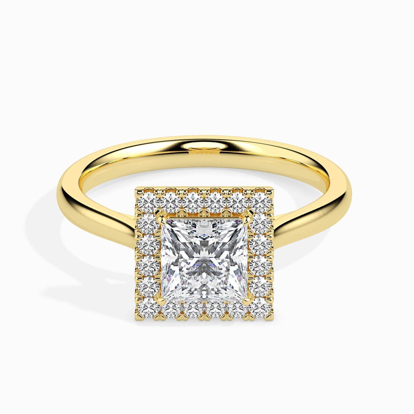 1.5ct Princess Halo Lab Diamond Vivian Ring - Fiona Diamonds - Fiona Diamonds