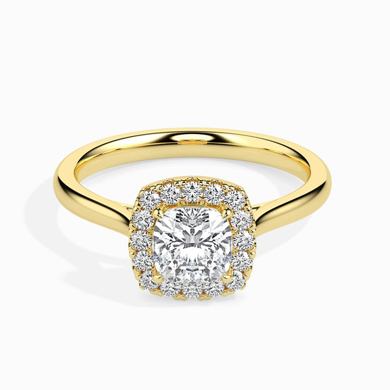 1ct Cushion Halo Lab Diamond Vapor Ring - Fiona Diamonds - Fiona Diamonds