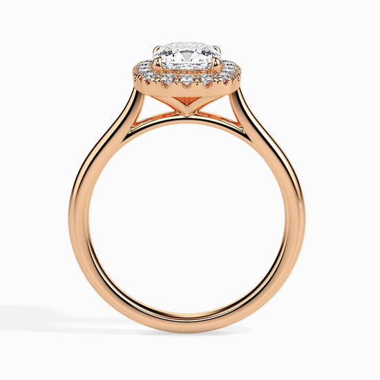 1ct Cushion Halo Lab Diamond Vapor Ring - Fiona Diamonds - Fiona Diamonds