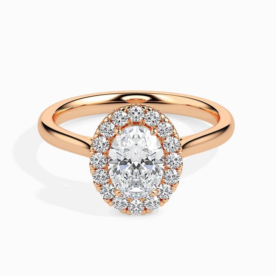 50 pointer Lab Diamond  solitaire engagement ring 18 karat rose gold Fiona Diamonds