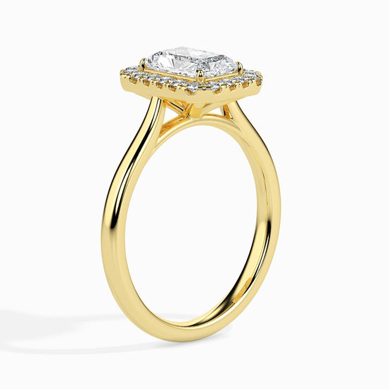 1ct Rediant Halo Lab Diamond Fictile Ring - Fiona Diamonds - Fiona Diamonds