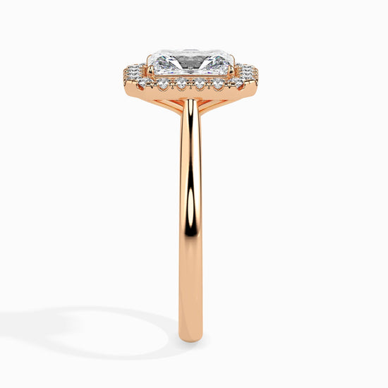 1ct Rediant Halo Lab Diamond Fictile Ring - Fiona Diamonds - Fiona Diamonds