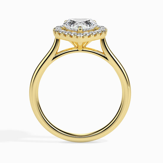 1.5ct Heart Halo Lab Diamond Welkin Ring - Fiona Diamonds - Fiona Diamonds