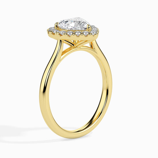 1ct Heart Halo Lab Diamond Welkin Ring - Fiona Diamonds - Fiona Diamonds