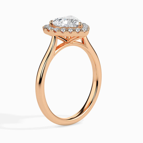 1.5ct Heart Halo Lab Diamond Welkin Ring - Fiona Diamonds - Fiona Diamonds