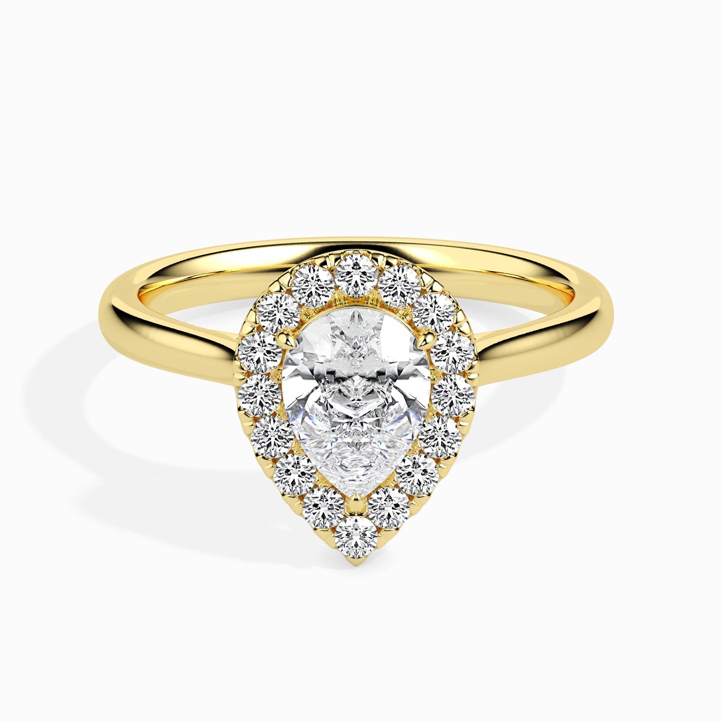 50 pointer Lab Diamond  solitaire engagement ring 18 karat yellow gold Fiona Diamonds