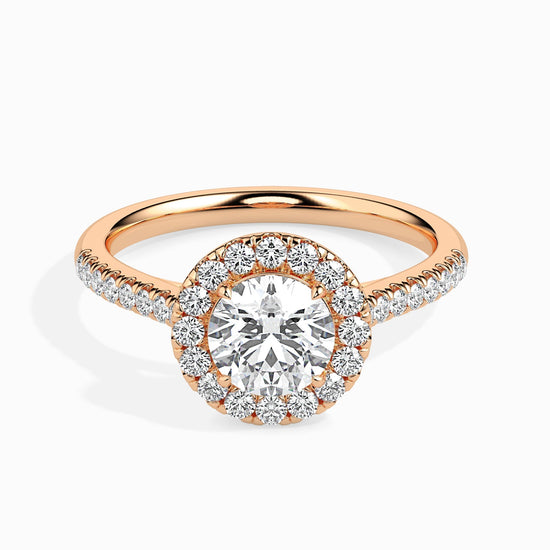 50 pointer Lab Diamond  solitaire engagement ring 18 karat rose gold Fiona Diamonds