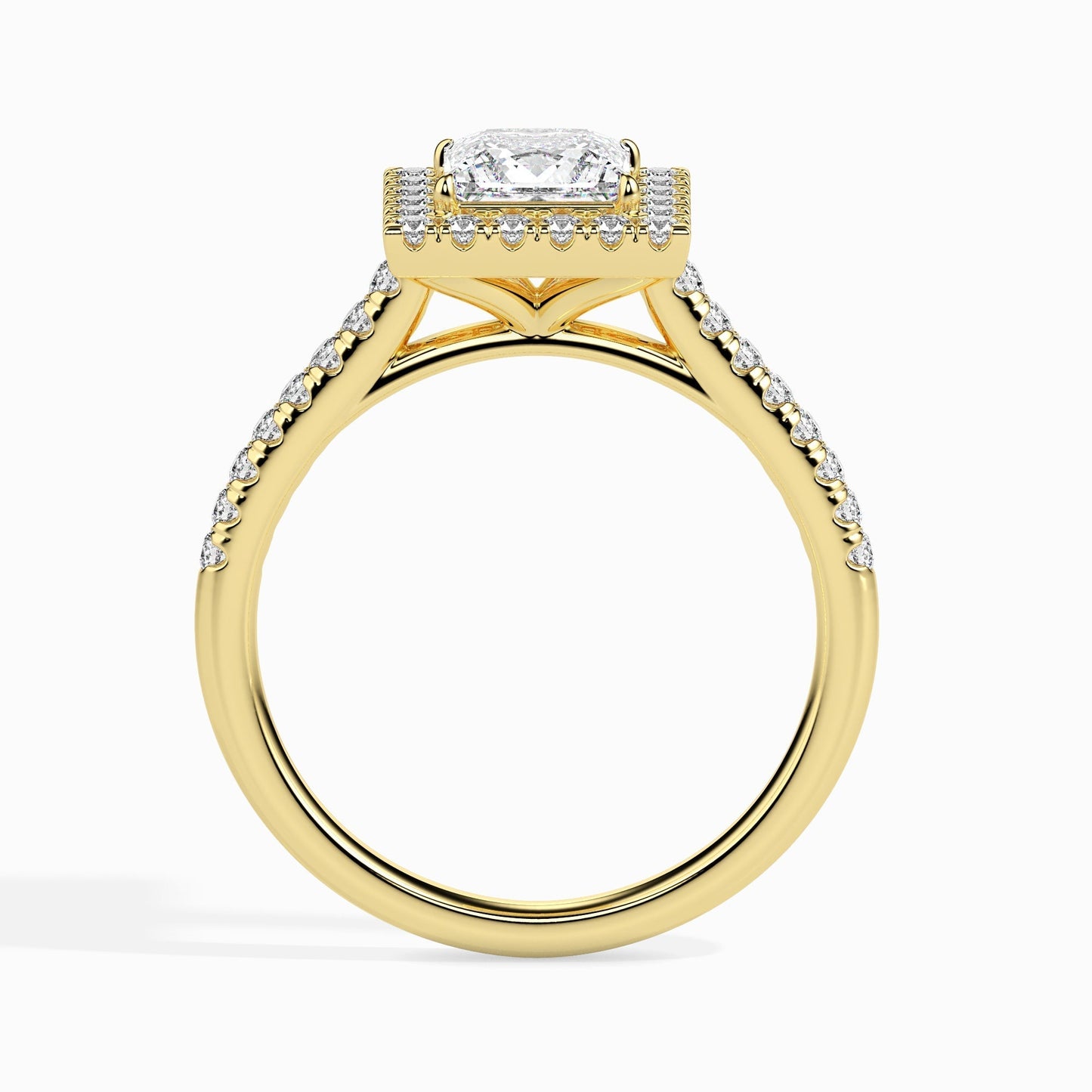 50 pointer Lab Diamond  solitaire engagement ring 18 karat yellow gold Fiona Diamonds