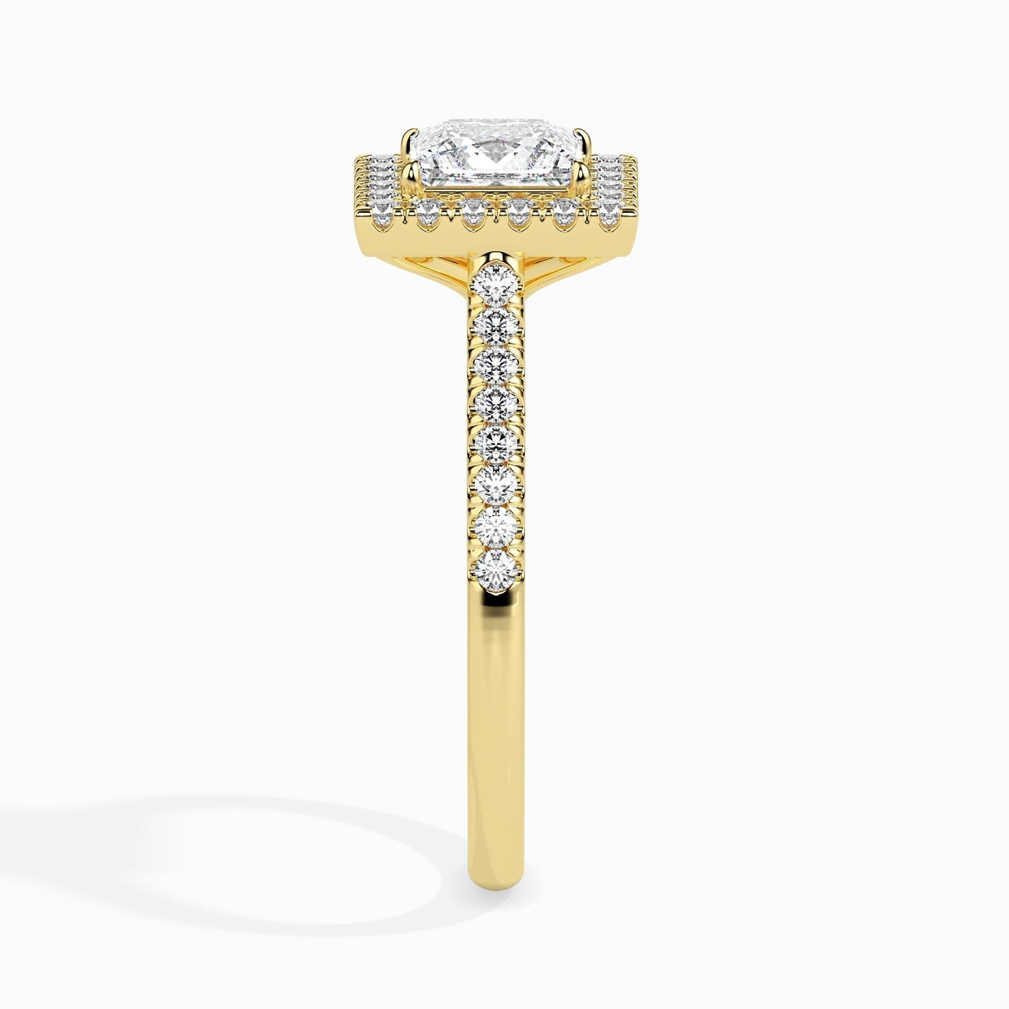 1.5ct Princess Halo Lab Diamond Brianna Ring - Fiona Diamonds - Fiona Diamonds