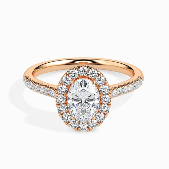 1ct Oval Halo Lab Diamond Bliss Ring - Fiona Diamonds - Fiona Diamonds