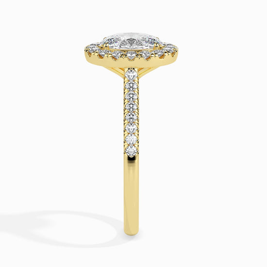 1ct Oval Halo Lab Diamond Bliss Ring - Fiona Diamonds - Fiona Diamonds