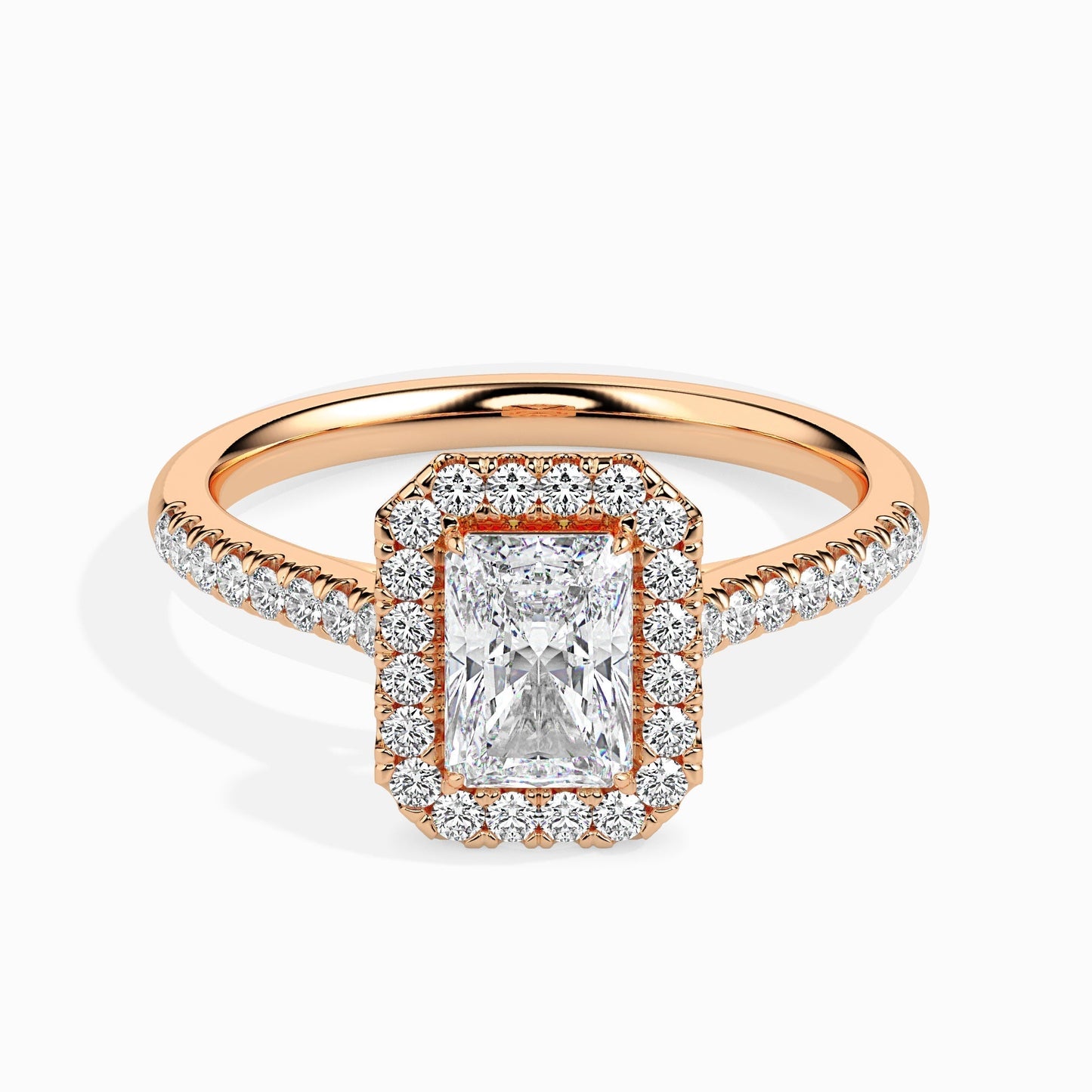 1ct Rediant Halo Lab Diamond Span Ring - Fiona Diamonds - Fiona Diamonds