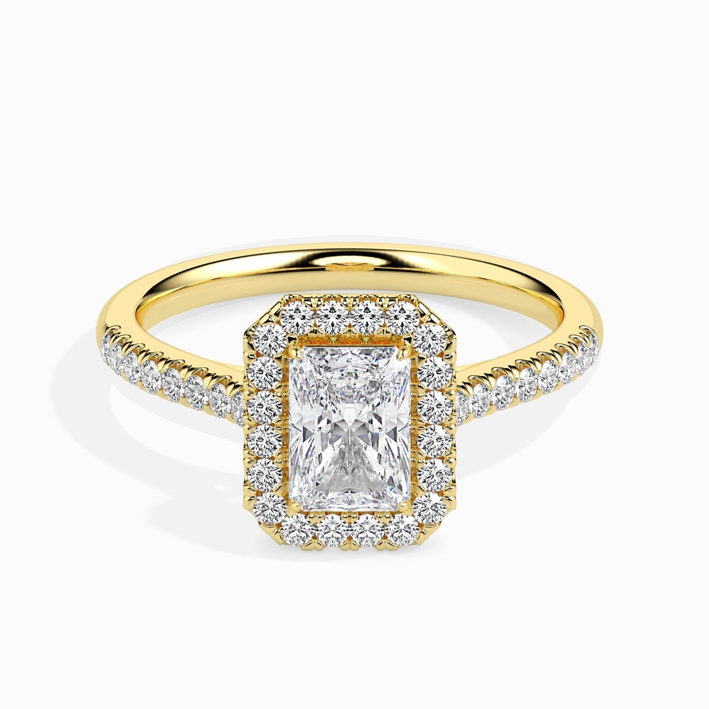 50 pointer Lab Diamond  solitaire engagement ring 18 karat yellow gold Fiona Diamonds