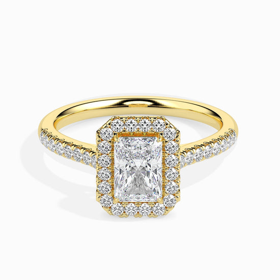 50 pointer Lab Diamond  solitaire engagement ring 18 karat yellow gold Fiona Diamonds