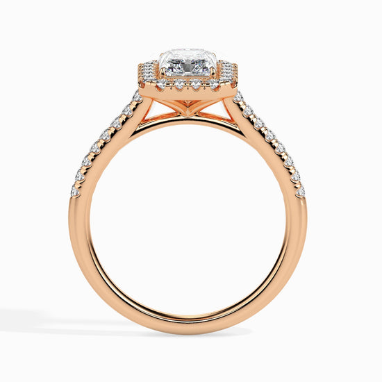 1ct Rediant Halo Lab Diamond Span Ring - Fiona Diamonds - Fiona Diamonds