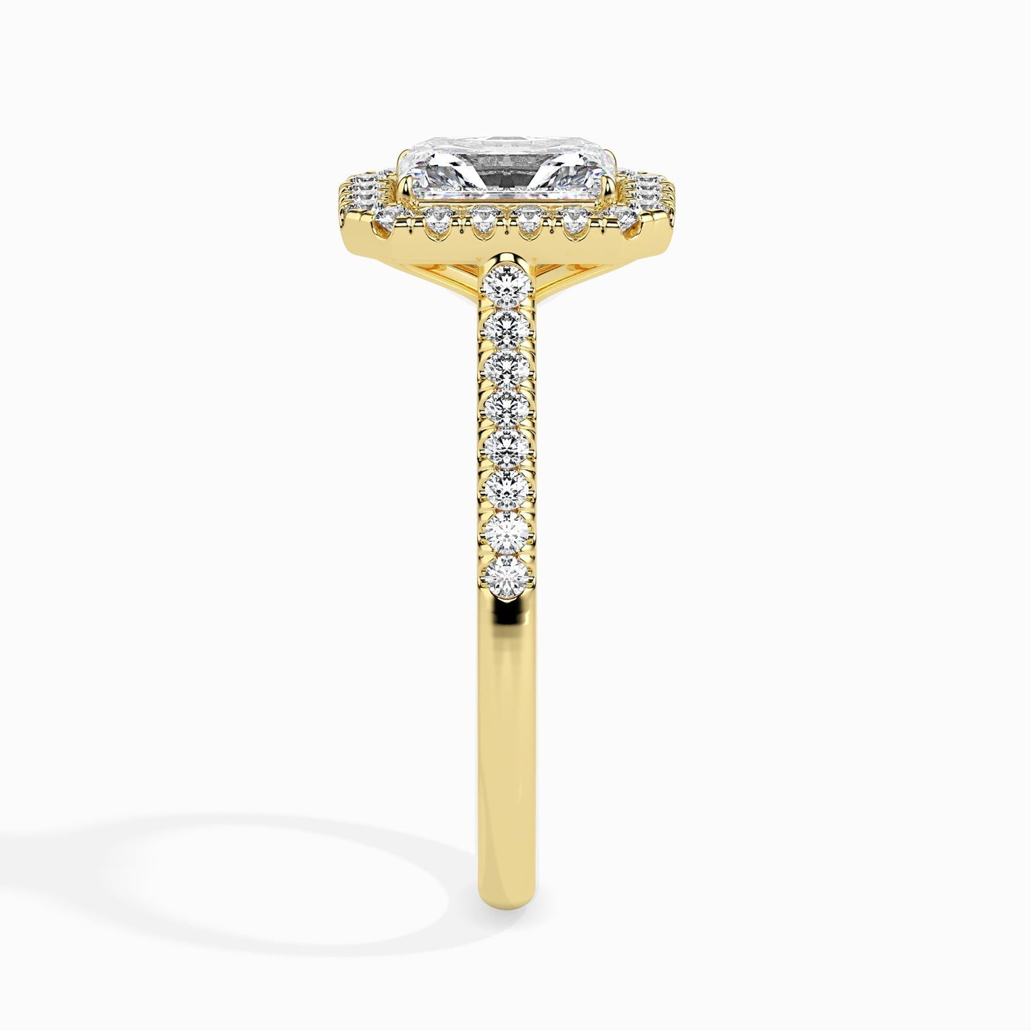 2ct Rediant Halo Lab Diamond Span Ring - Fiona Diamonds - Fiona Diamonds