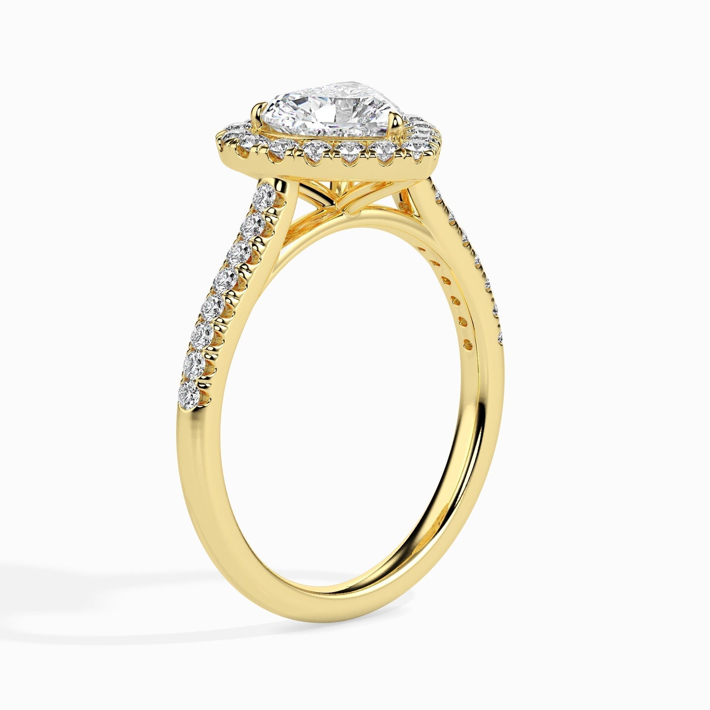 1.5ct Heart Halo Lab Diamond Leia Ring - Fiona Diamonds - Fiona Diamonds