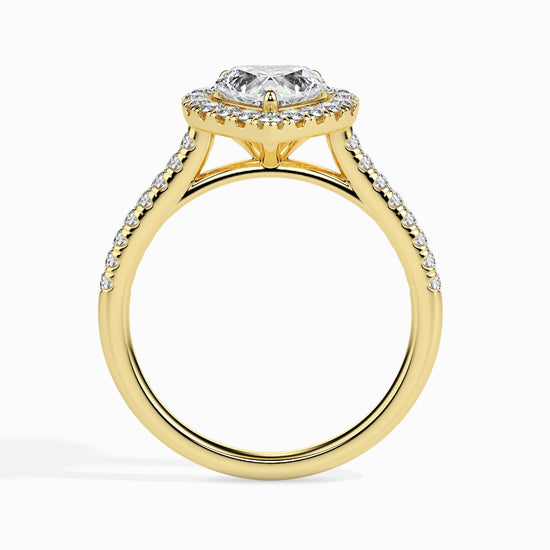 1.5ct Heart Halo Lab Diamond Leia Ring - Fiona Diamonds - Fiona Diamonds