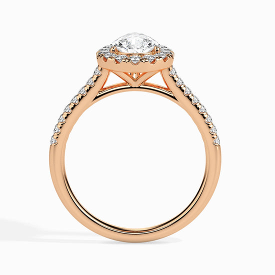 50 pointer Lab Diamond  solitaire engagement ring 18 karat rose gold Fiona Diamonds