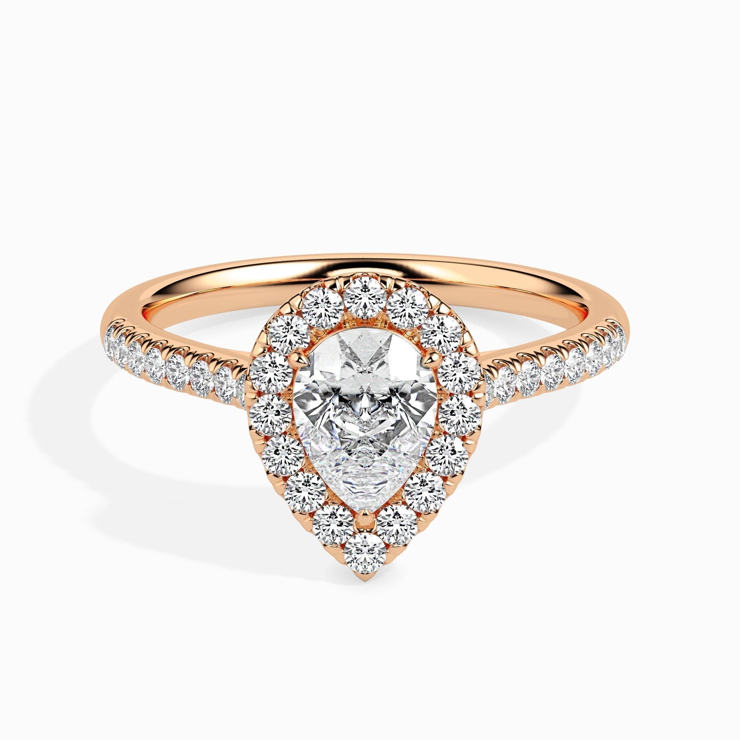 50 pointer Lab Diamond  solitaire engagement ring 18 karat rose gold Fiona Diamonds