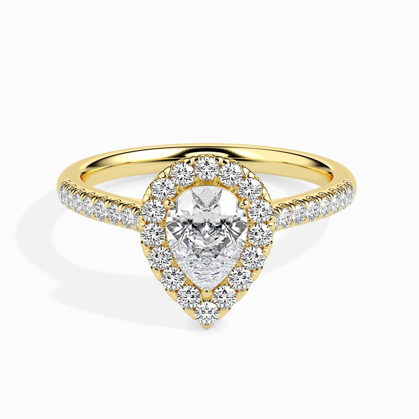 50 pointer Lab Diamond  solitaire engagement ring 18 karat yellow gold Fiona Diamonds