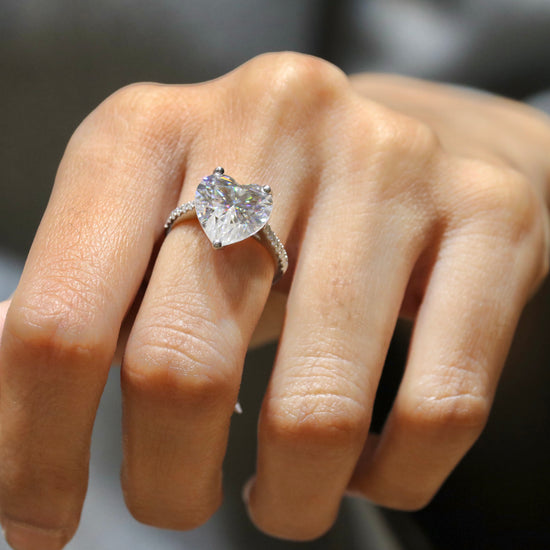 3.24 carat Heart Shape Lab Diamond Invisible Gallery™ Ring | Lauren B  Jewelry
