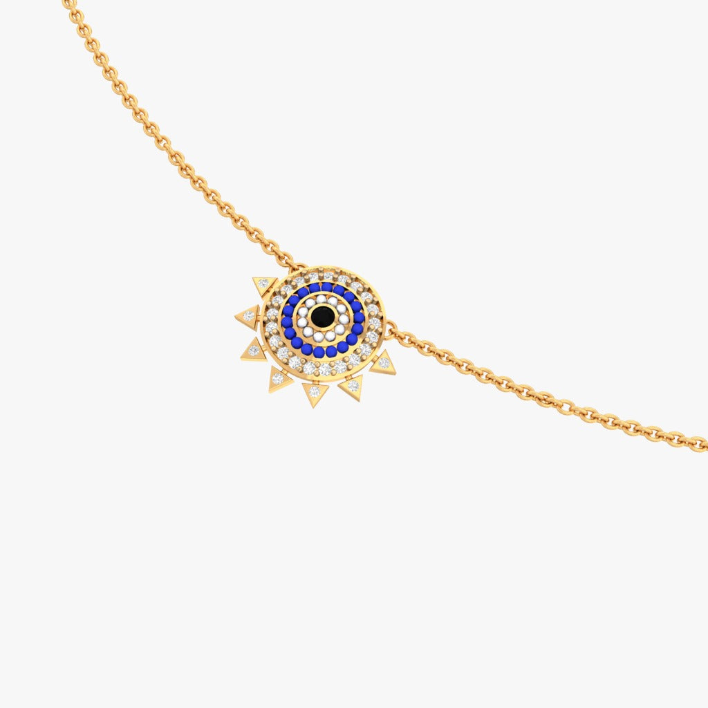 Iconic Evil Eye Lab Diamond Pendant - Fiona Diamonds - Fiona Diamonds